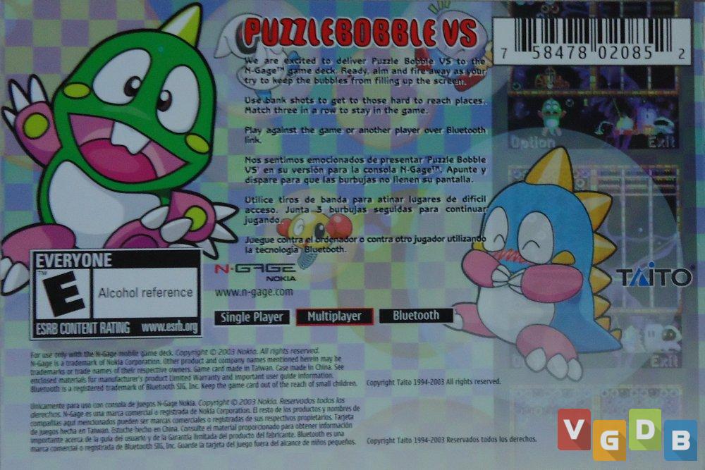 Jogo midia fisica Puzzle Bubble Vs Original para N.gage - Konami - Outros  Games - Magazine Luiza