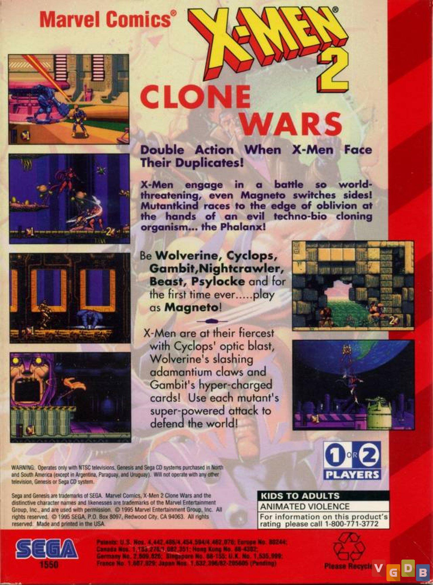 download x men 2 clone wars mega drive