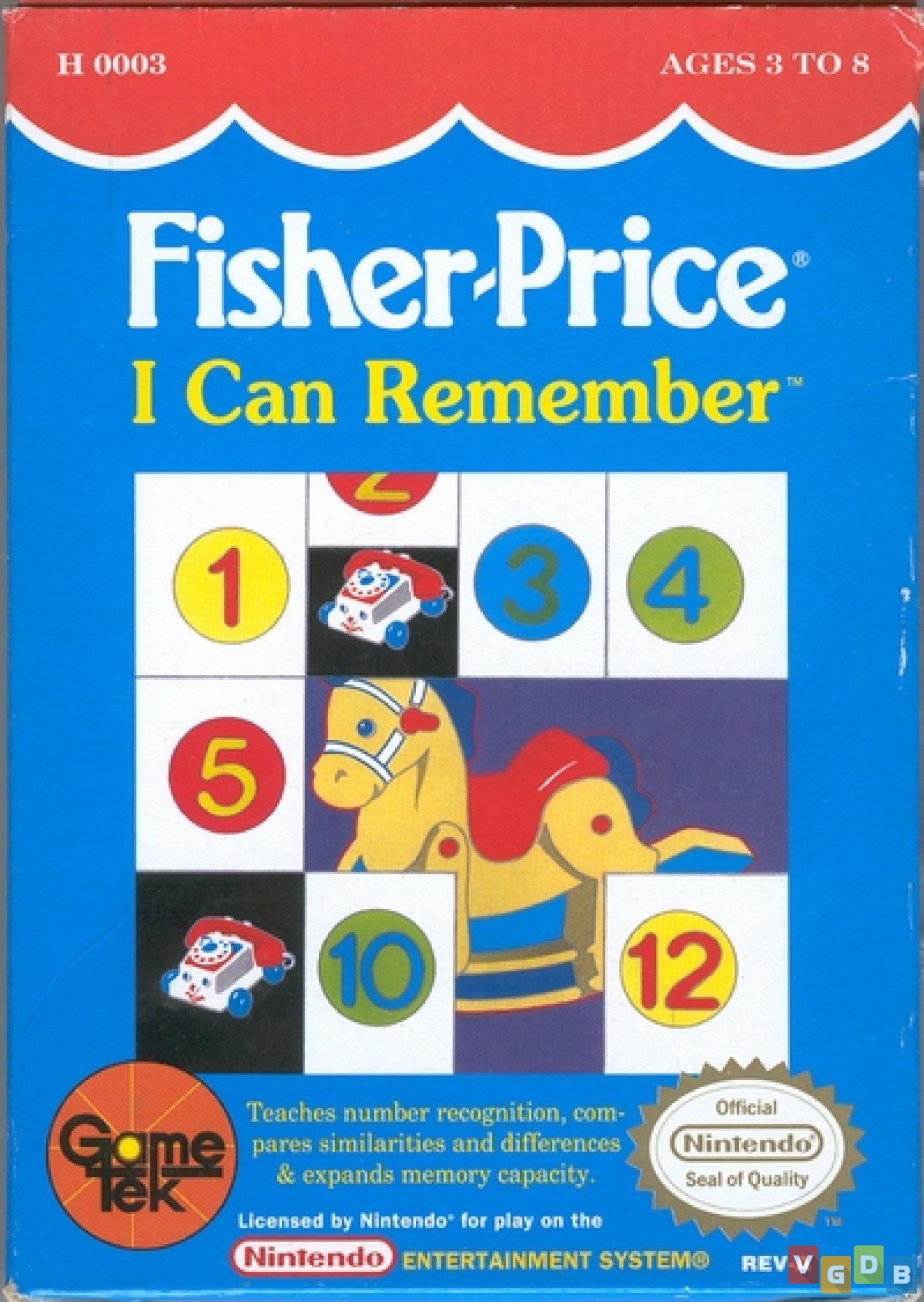 Fisher-Price: I Can Remember - VGDB - Vídeo Game Data Base