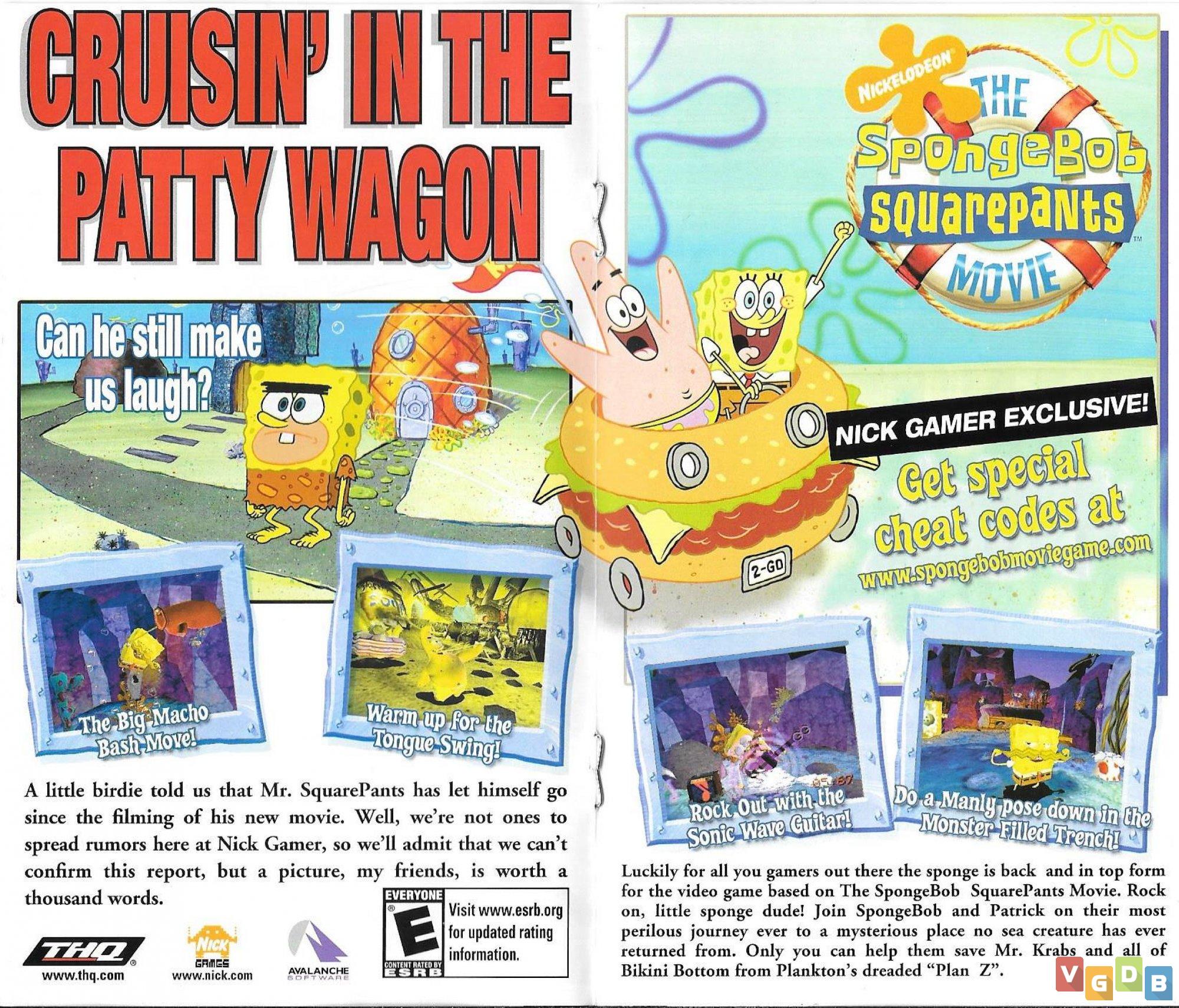 nickelodeon the spongebob squarepants movie video game