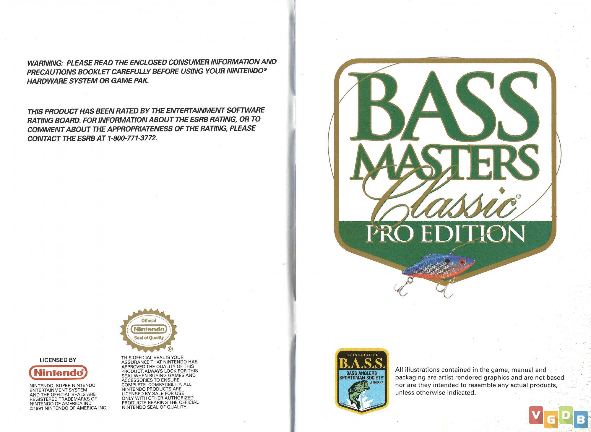 Bass Masters Classic Pro Edition VGDB Vídeo Game Data Base