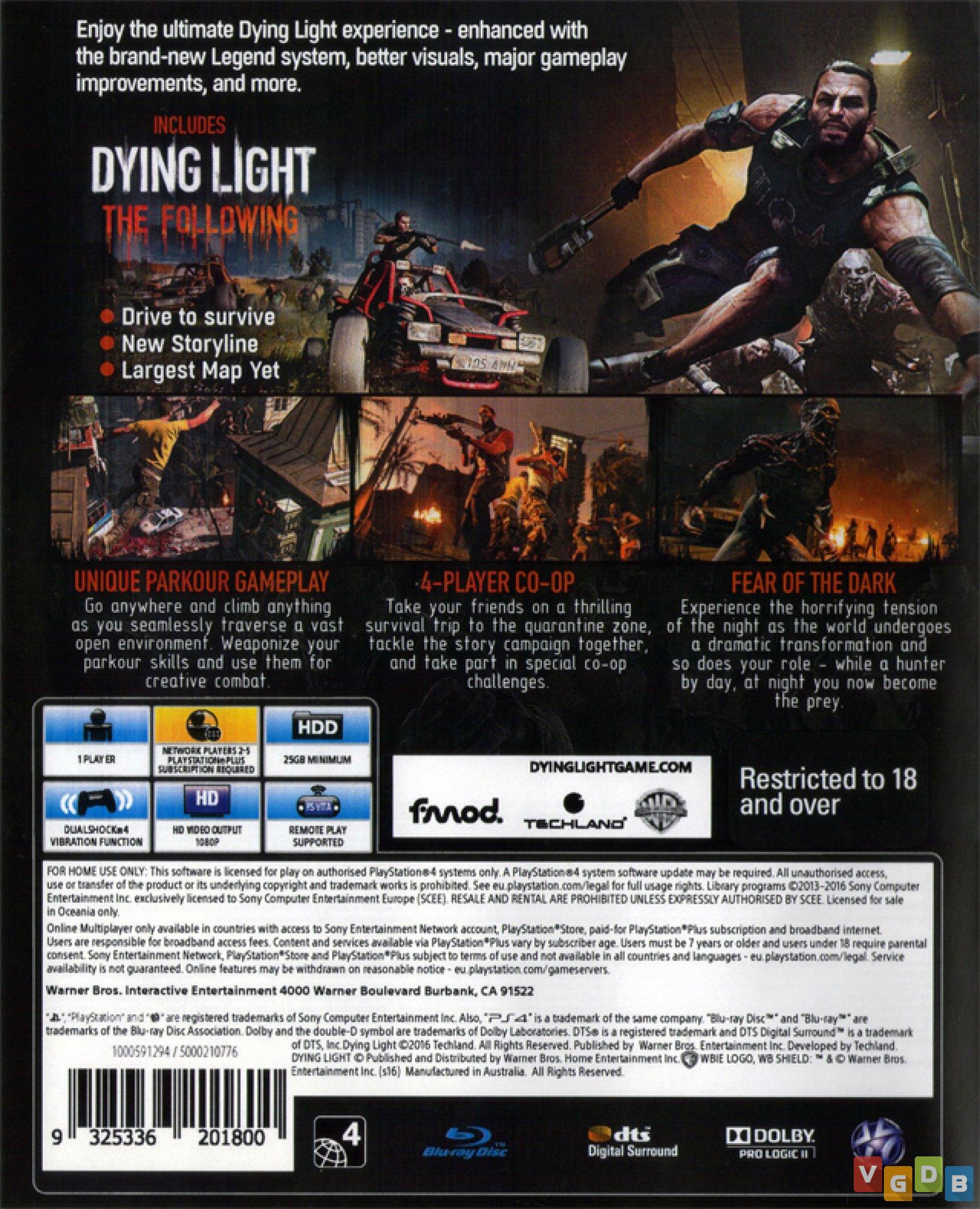 Jogo Terror Novo Lacrado Dying Light Para Playstation Ps4