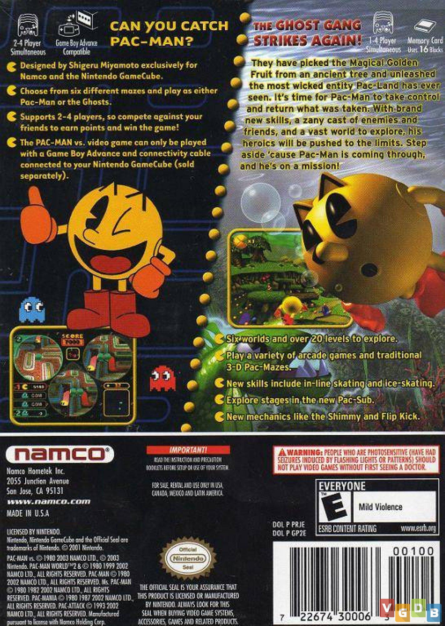 Pac-man VS. / Pac-man World 2 Original - GC - Sebo dos Games - 10 anos!