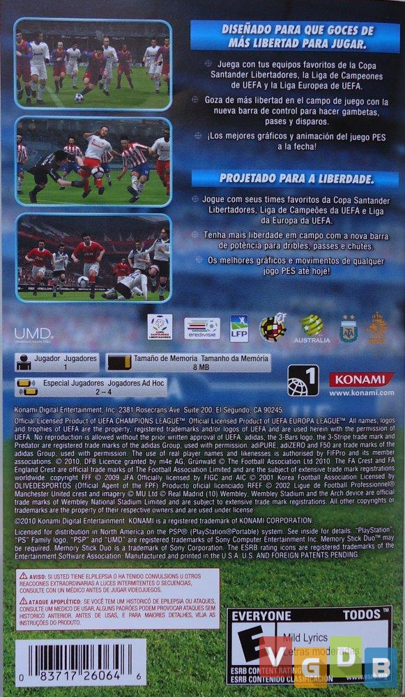 Jogo Pro Evolution Soccer 2011 Pes 2011 (sem Capa) - Psp - U