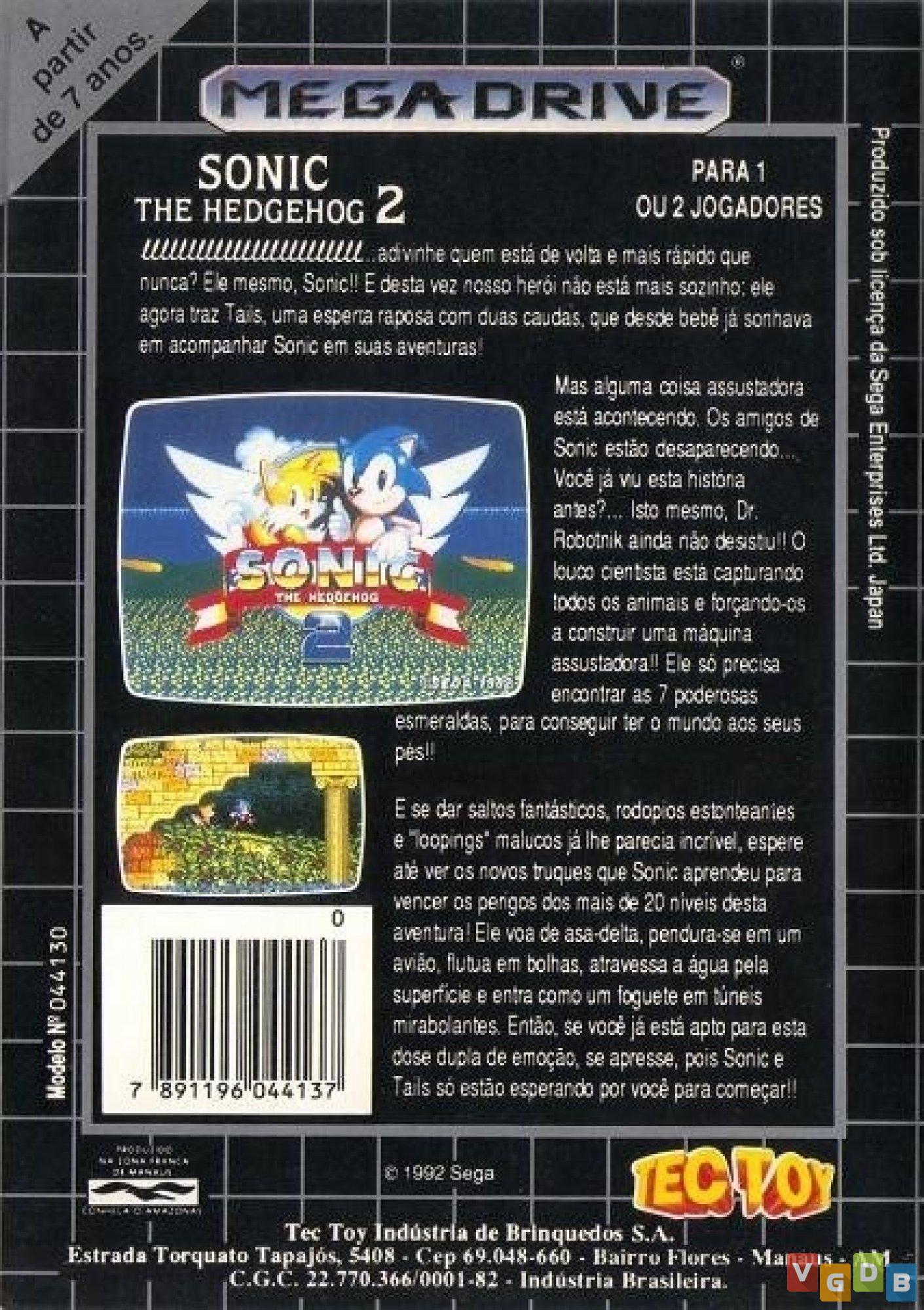 Sonic the Hedgehog 2 Classico Sega Mega Drive Midia Digital Ps3 - WR Games  Os melhores jogos estão aqui!!!!