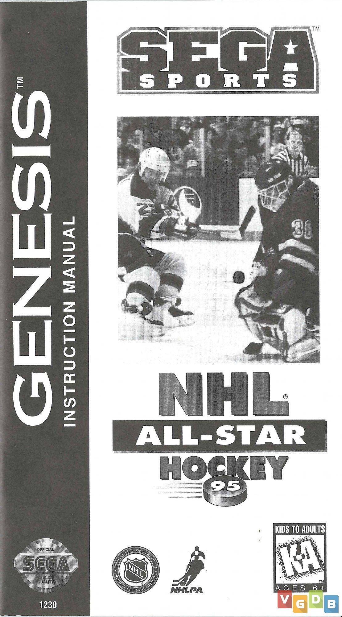 NHL ALL STAR HOCKEY 95 (SEGA GENESIS SG)