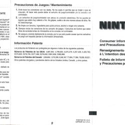 Folheto Nintendo USA