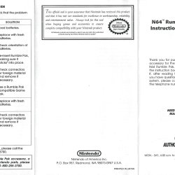 Manual Rumble Pak USA