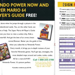 Folheto Nintendo Power USA