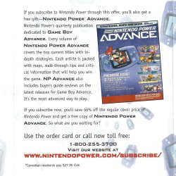 Folheto Nintendo Power USA