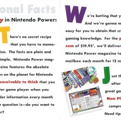 Folheto Nintendo Power USA