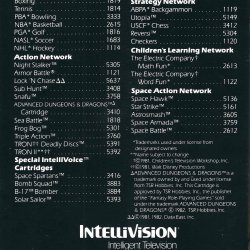 Catálogo Intellivision USA