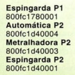 Códigos Gameshark - Revista Dicas & Truques para PlayStation nº 2 - página 63 (fonte: Datassette)