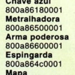 Códigos Gameshark - Revista Dicas & Truques para PlayStation nº 2 - página 63 (fonte: Datassette)