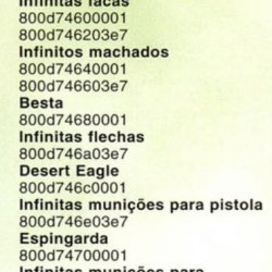 Códigos Gameshark - Revista Dicas & Truques para PlayStation nº 2 - página 64 (fonte: Datassette)